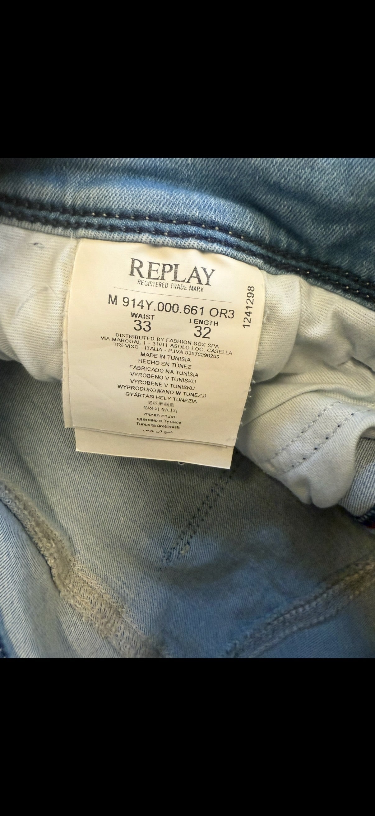 Replay Anbass Hyperflex Re-Used Jeans – Slim Fit