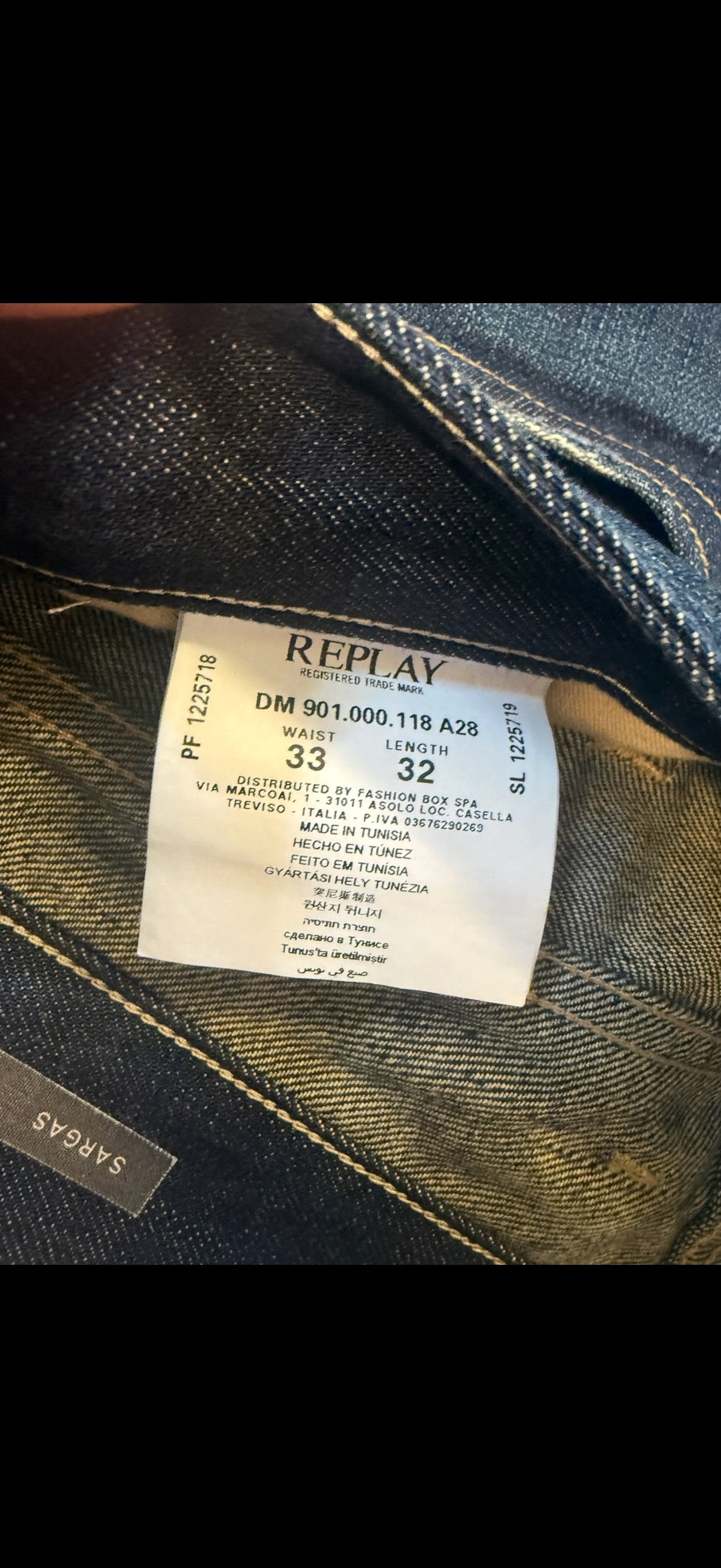 Replay Sargas Jeans – Regular Straight Fit