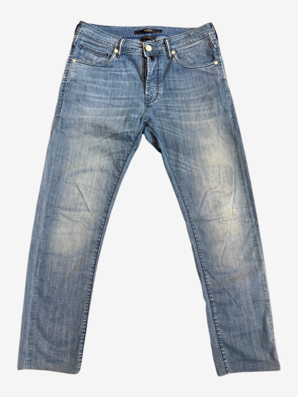 Nordic Jeans Co. Incotex Blue Division light-wash denim jeans with a classic five-pocket design and tailored fit.
