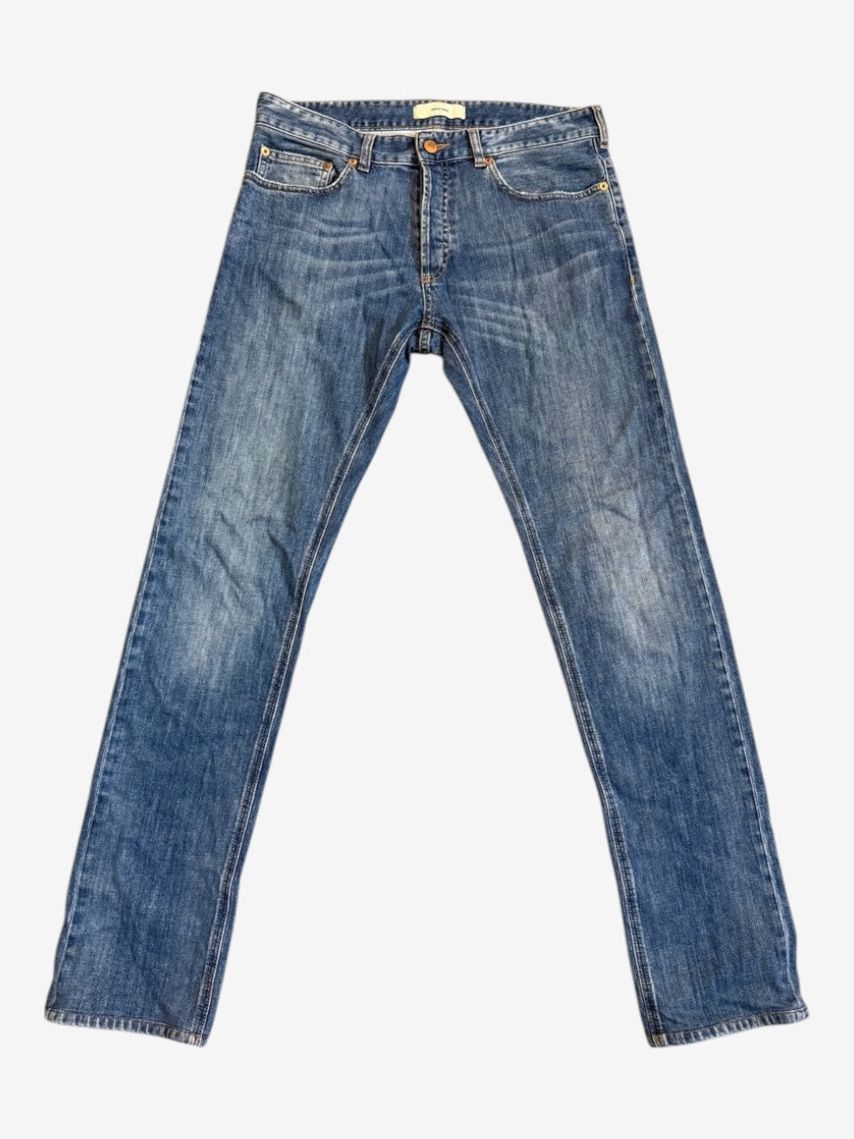 Nordic Jeans Co. Mauro Grifoni Rocco regular fit denim jeans in a medium blue wash with subtle fading.